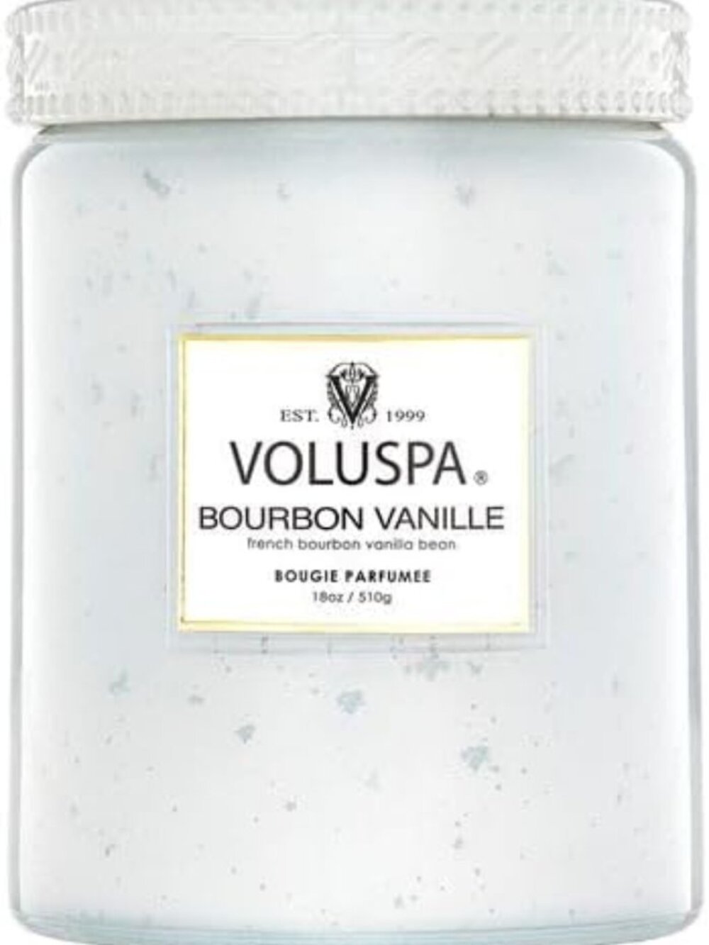 Large 18oz Candle Jar - Bourbon Vanille Scent, 100 Hour Burn Time, Clean Coconut